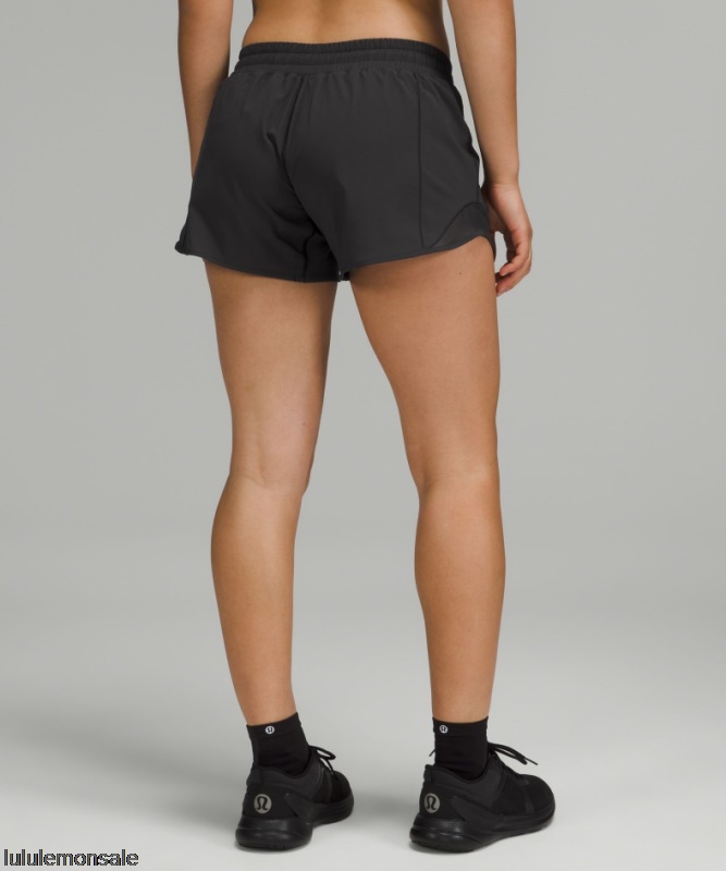 Lululemon Damen DELULU282 | Hotty Hot Low-rise Gefütterte Shorts 4 Schwarz